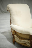 Curved sided Antique Victorian armchair
