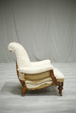 Curved sided Antique Victorian armchair