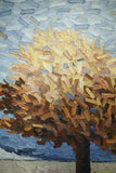 20th century abstract oil on canvas- Orange tree