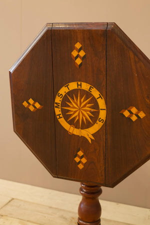 19th century Exotic hardwood ships table