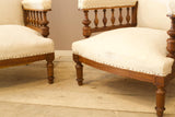 Pair of 19th century French open armchairs