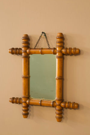 19th century Faux bamboo mirror - 1