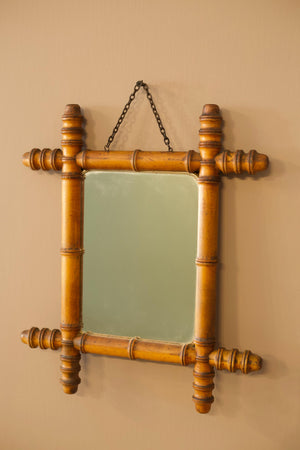 19th century Faux bamboo mirror - 3