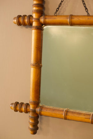 19th century Faux bamboo mirror - 3