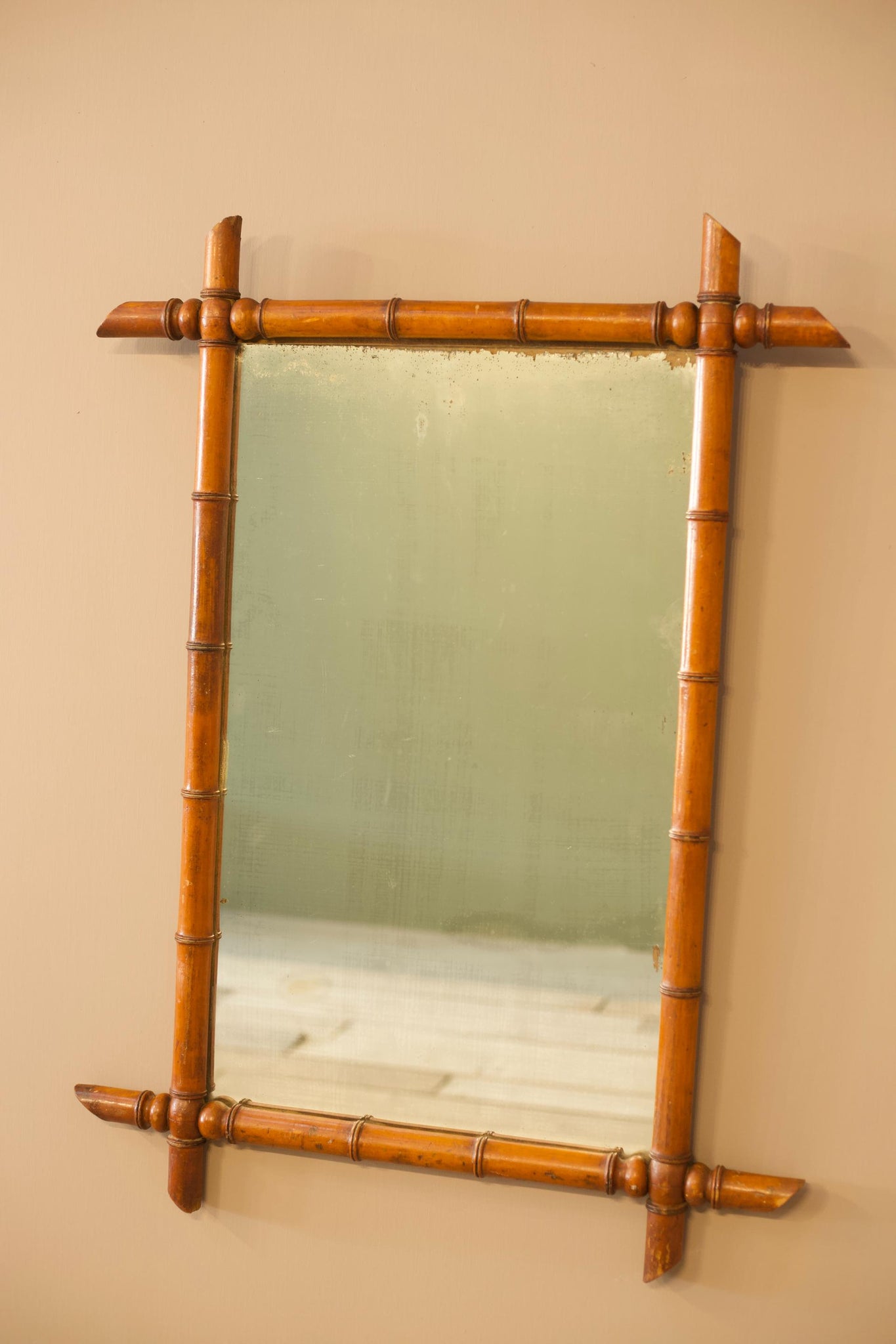 19th century Faux bamboo mirror - 9