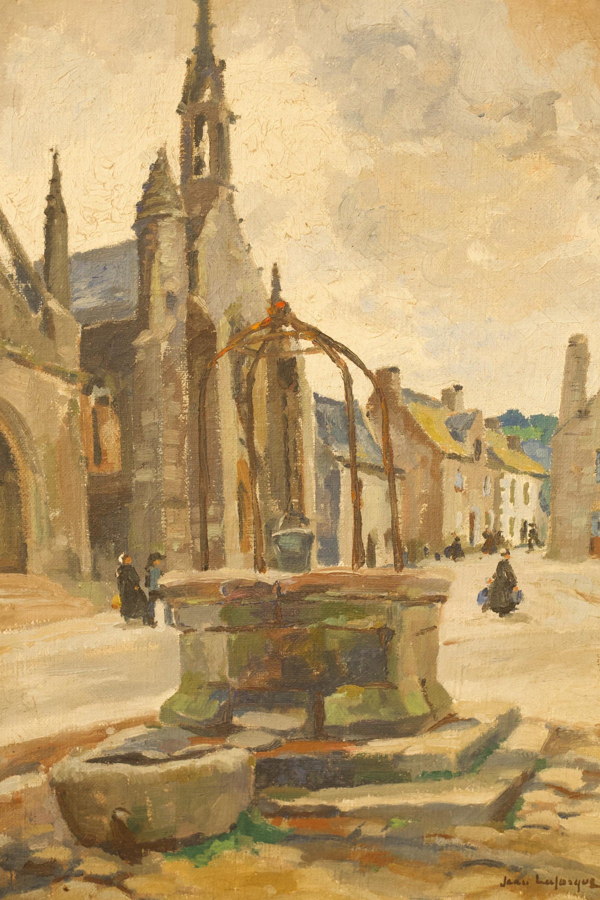 20th century oil on canvas painting by Jean LaForgue - TallBoy Interiors