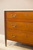 Early 20th century mahogany and marble chest of drawers