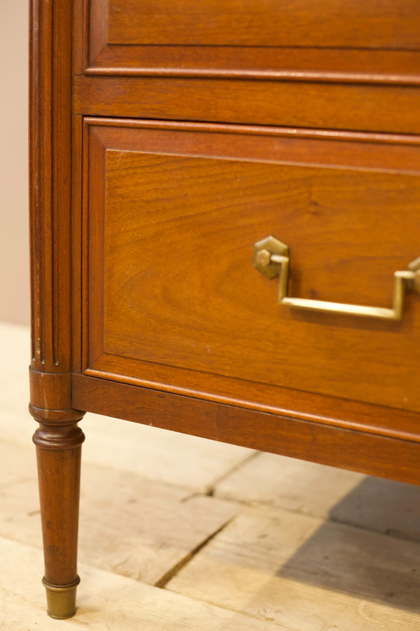 Early 20th century mahogany and marble chest of drawers