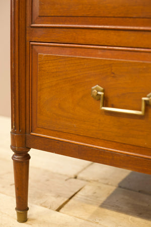 Early 20th century mahogany and marble chest of drawers