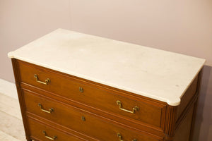 Early 20th century mahogany and marble chest of drawers