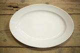 Vintage Graduated trio of white porcelain serving plates
