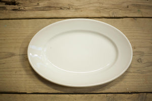 Vintage Graduated trio of white porcelain serving plates