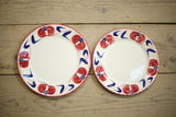 Vintage French hand decorated serving plates