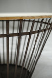 Mid century iron and faux stone centre table