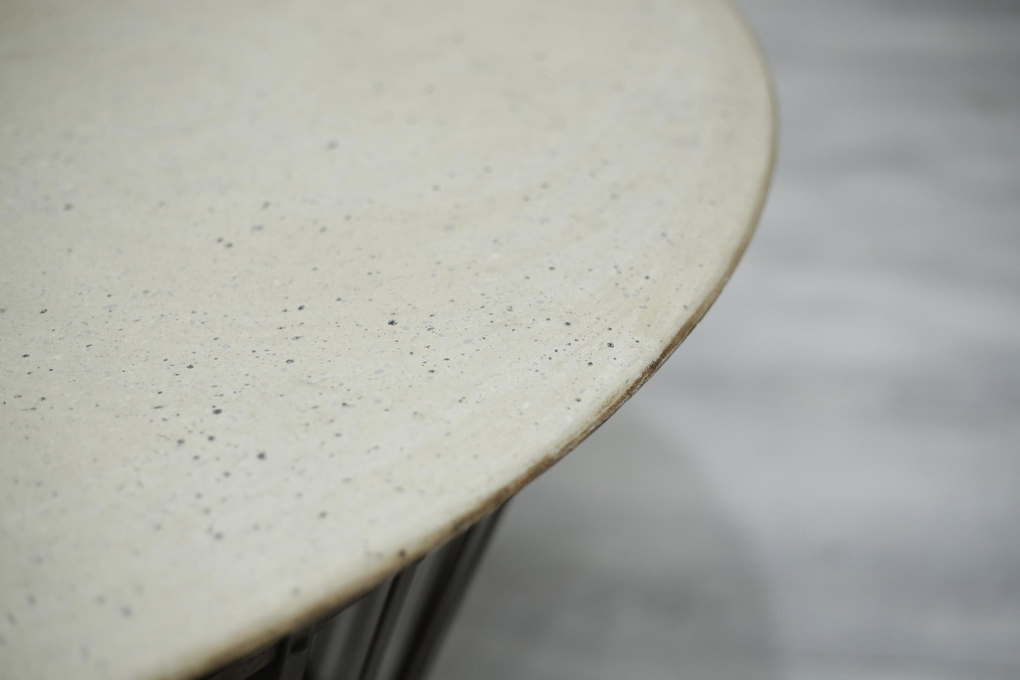 Mid century iron and faux stone centre table