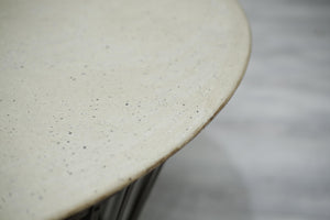 Mid century iron and faux stone centre table