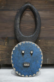 20th century African tribal mask from Ivory Coast- Blue