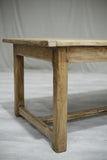 Large antique 19th century Linden wood farmhouse table