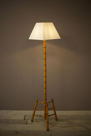 20th century French bamboo floor lamp