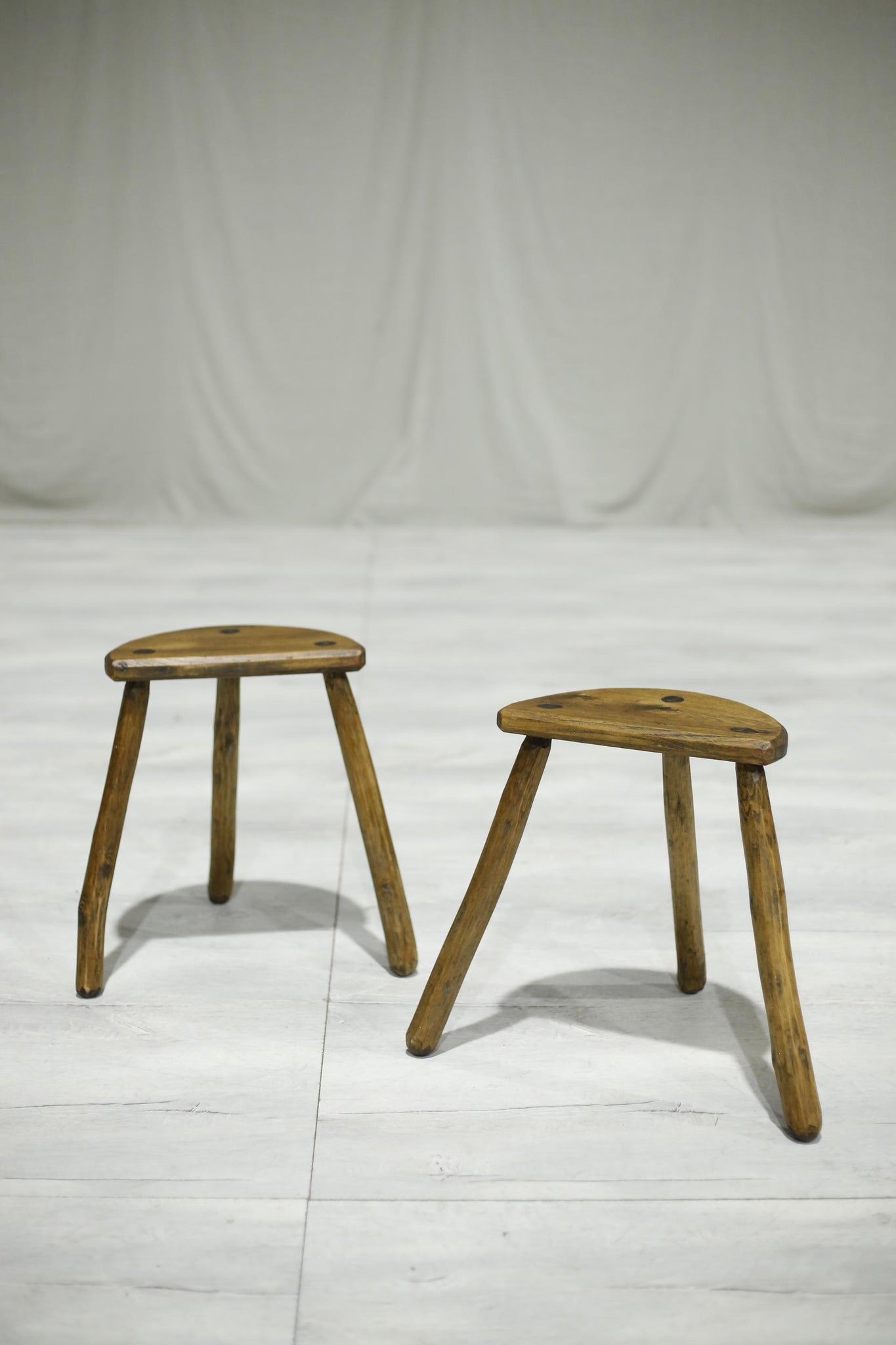 Pair of Antique 20th century country stools