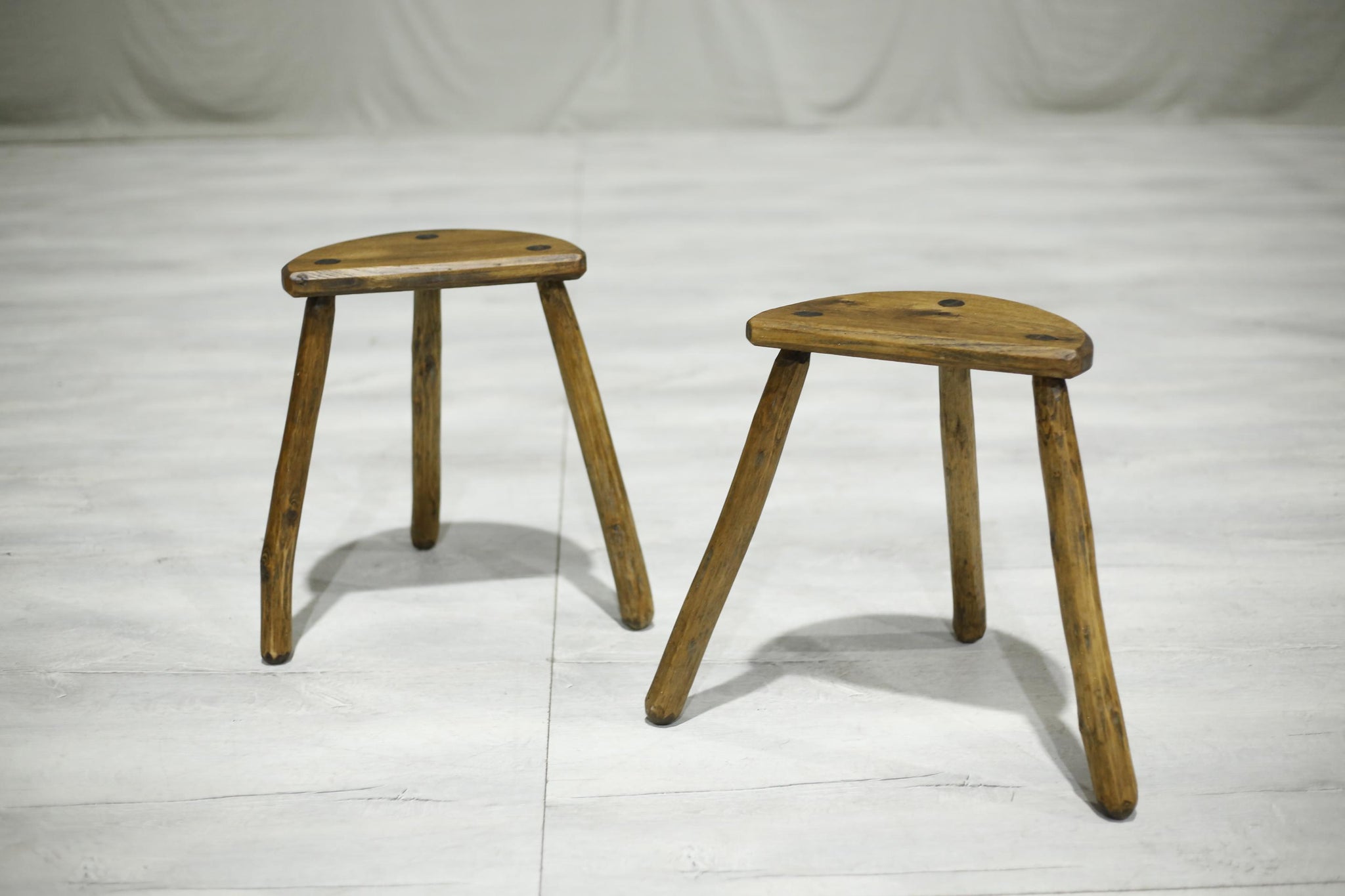Pair of Antique 20th century country stools