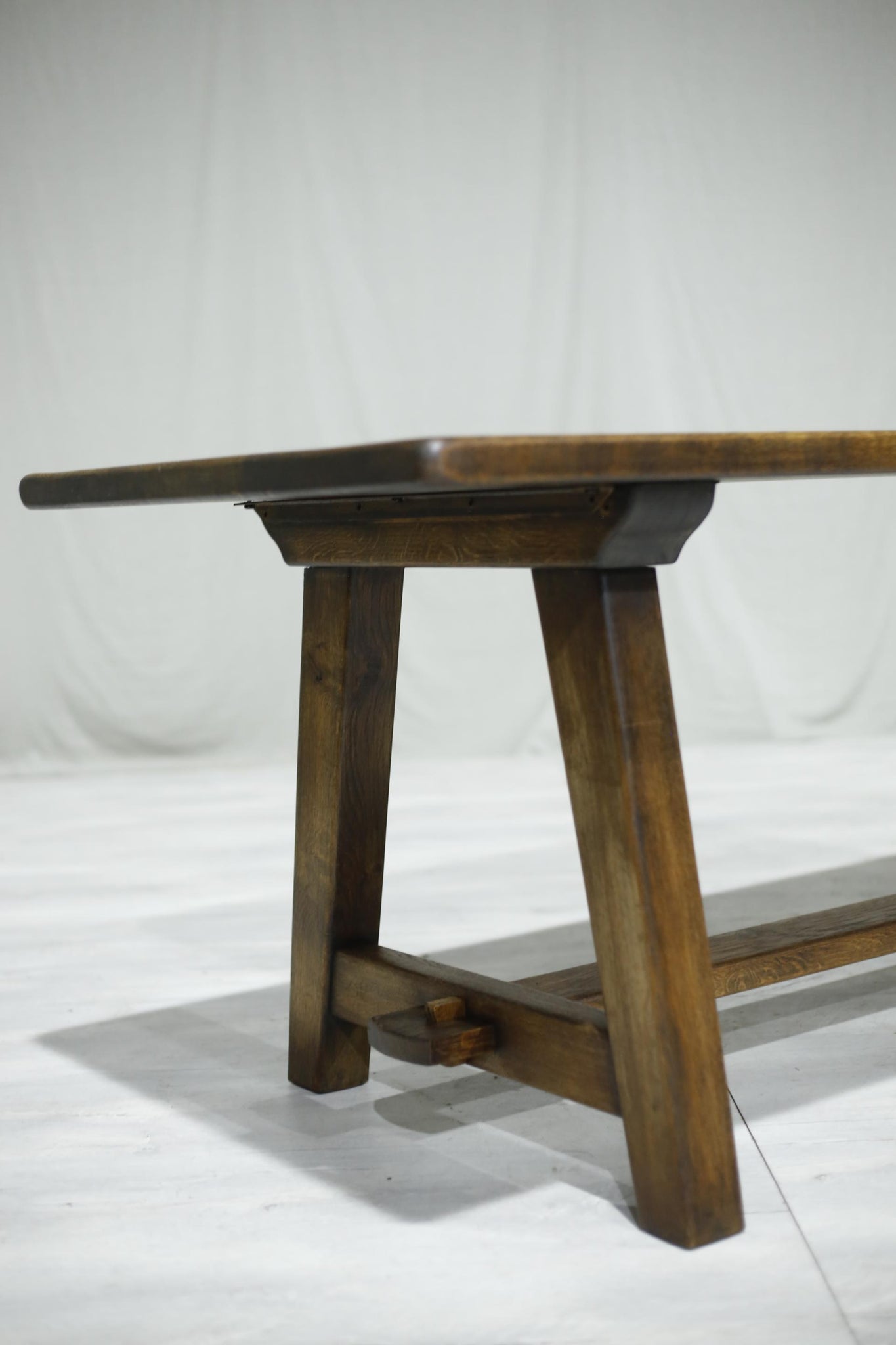 1940's French oak brutalist dining table