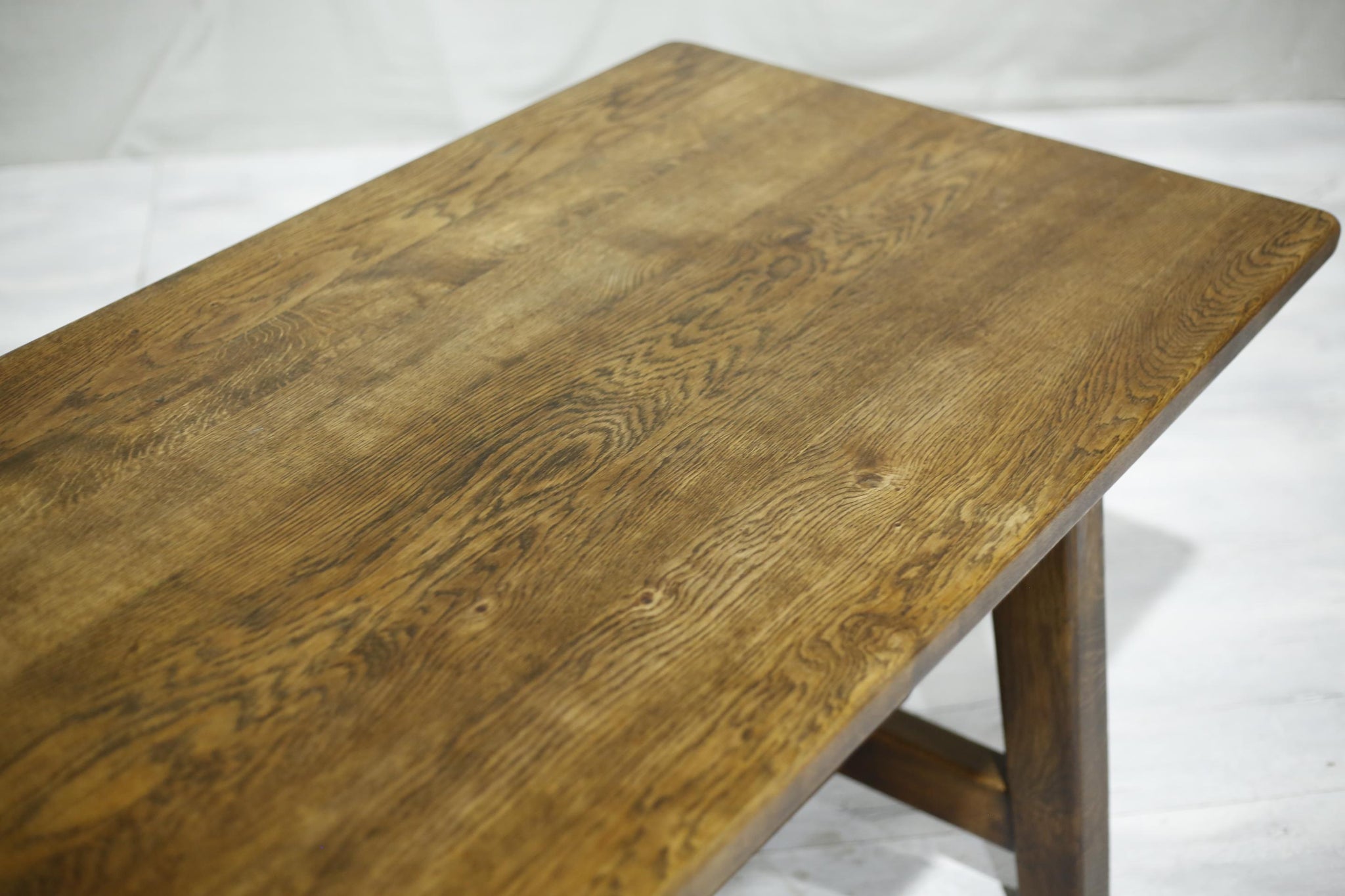 1940's French oak brutalist dining table