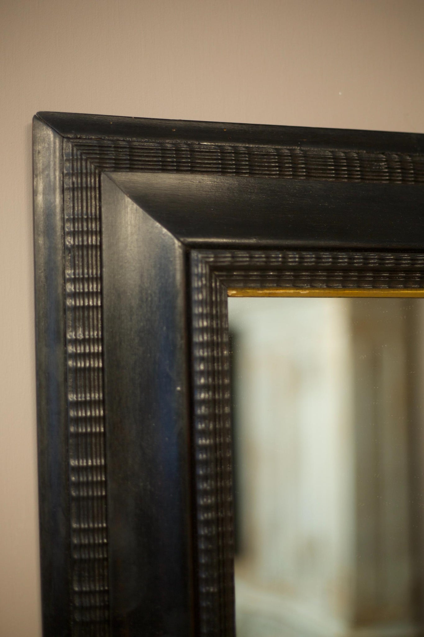 19th century Ebonised Italian mirror No5