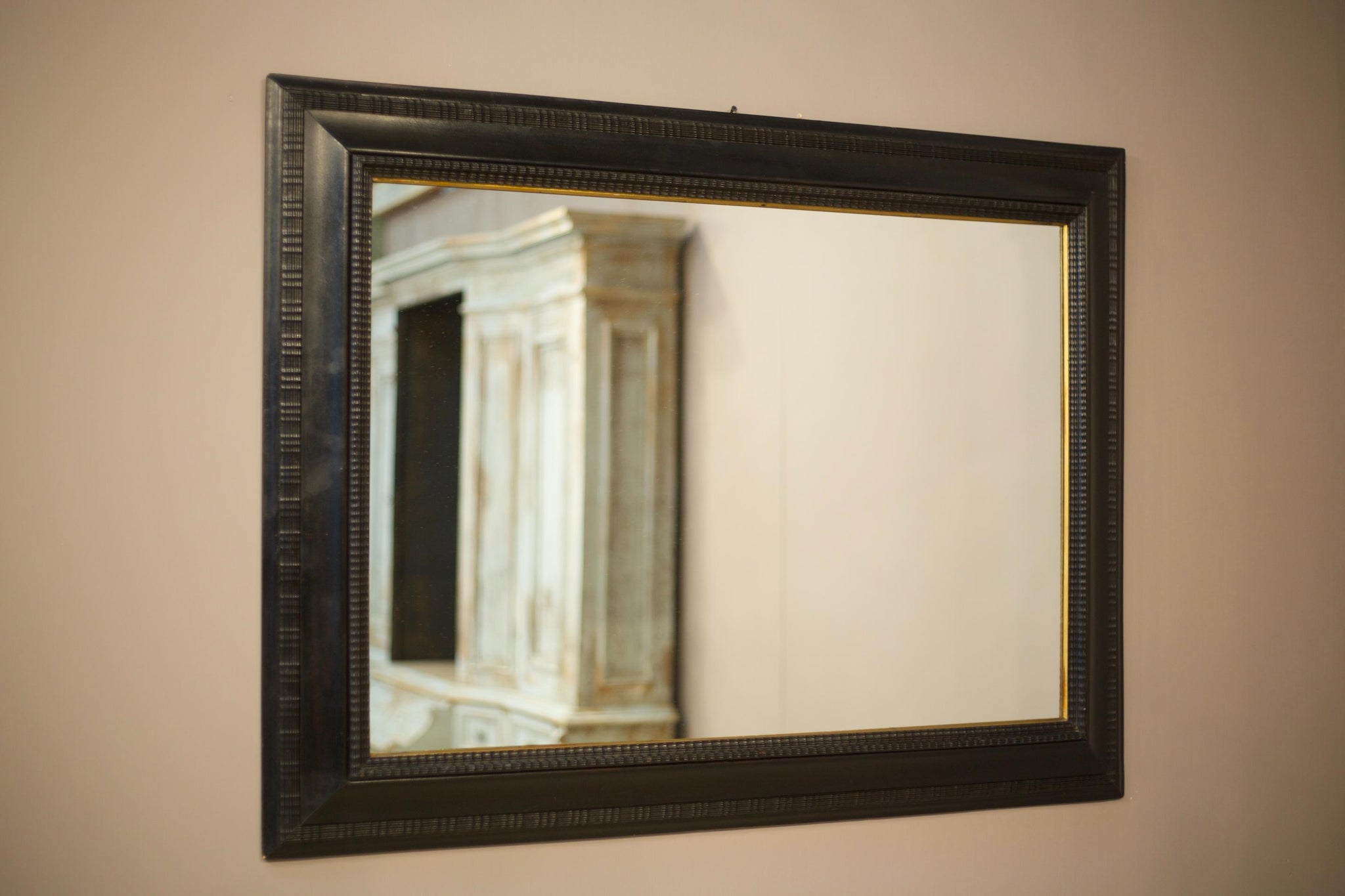 19th century Ebonised Italian mirror No5