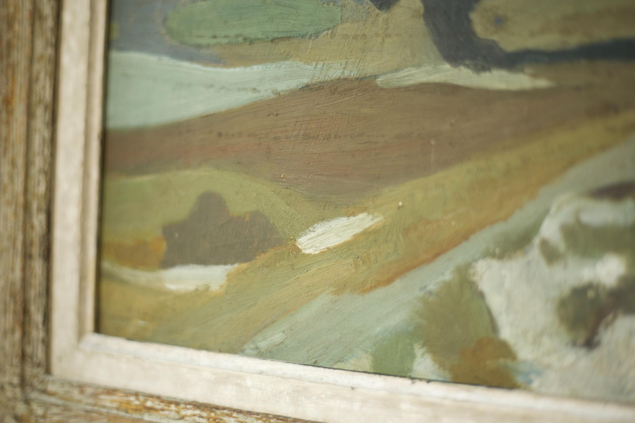 20th century oil on board landscape painting