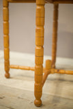 20th century pine and polished stone lamp table