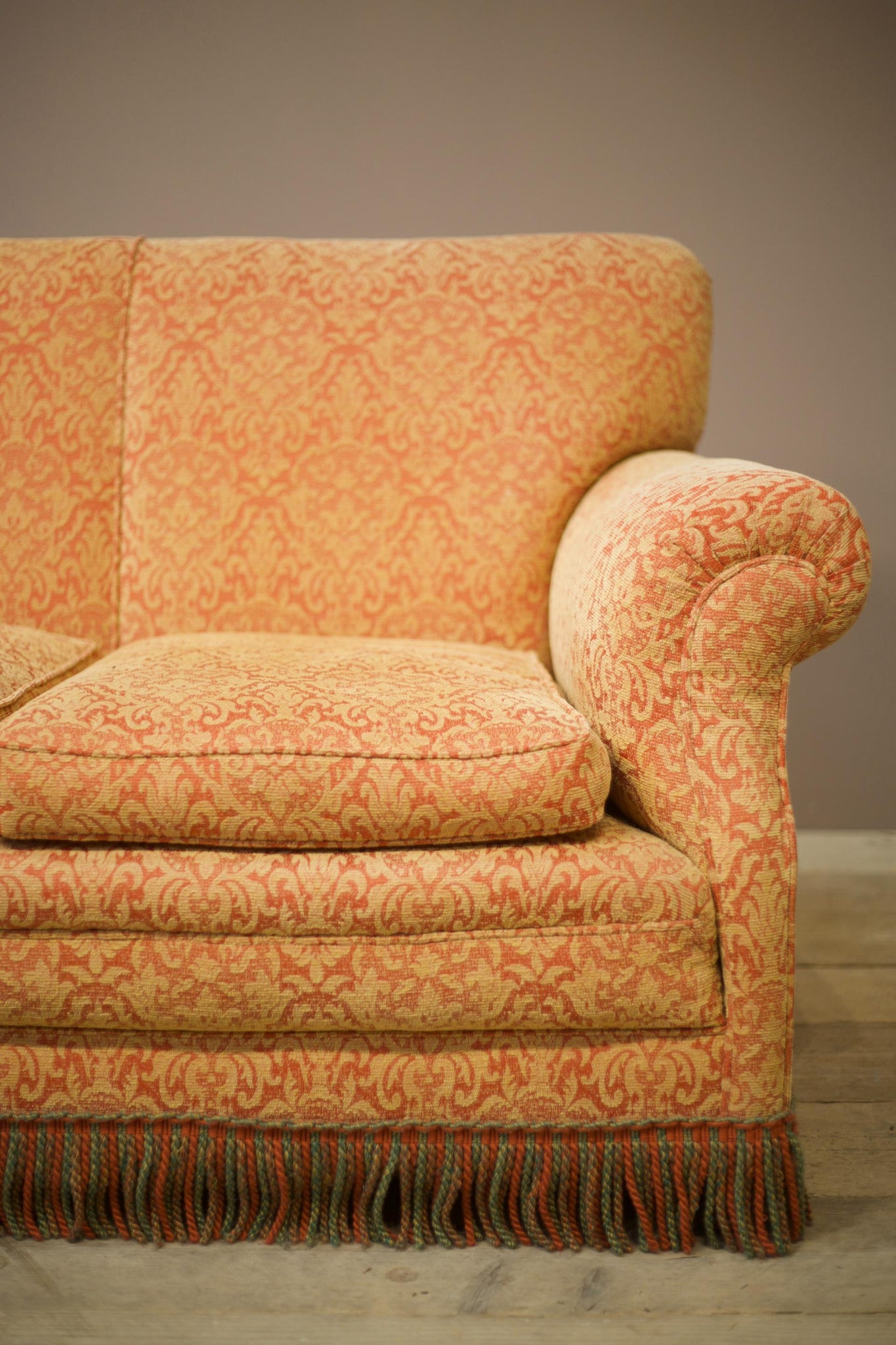 c.1920's English country house square back sofa