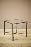 Mid century hand beaten iron side table