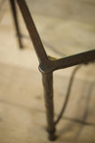 Mid century hand beaten iron side table