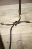 Mid century hand beaten iron side table