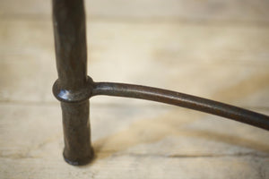 Mid century hand beaten iron side table