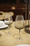 WHITE WINE GLASS 'SMOKE' GLASS