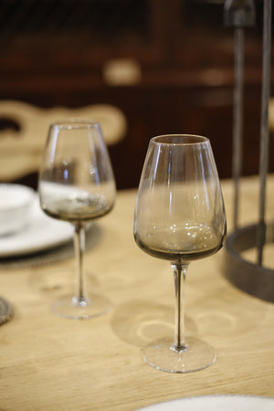 WHITE WINE GLASS 'SMOKE' GLASS