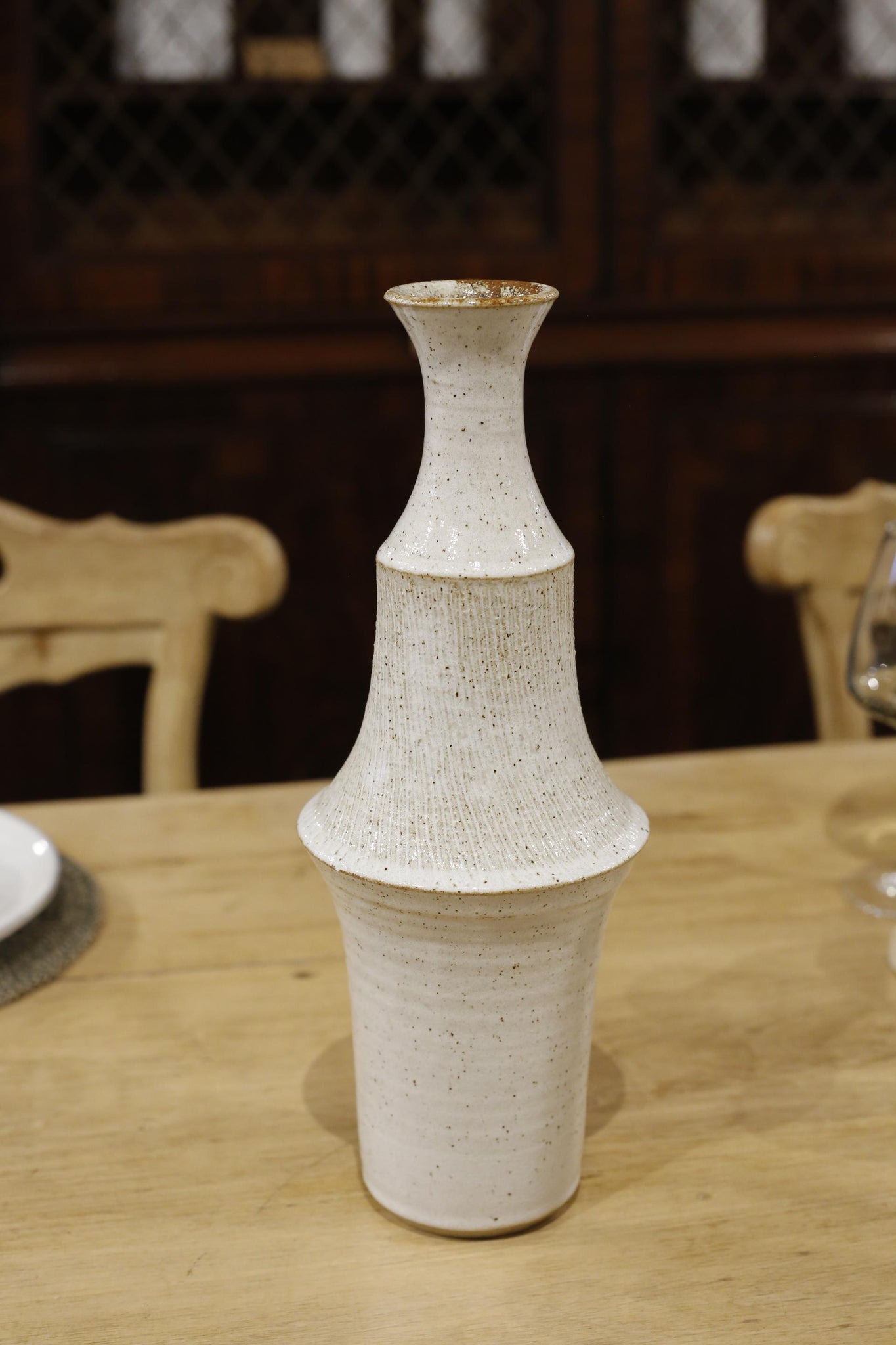 Studio pottery vase- Tall White