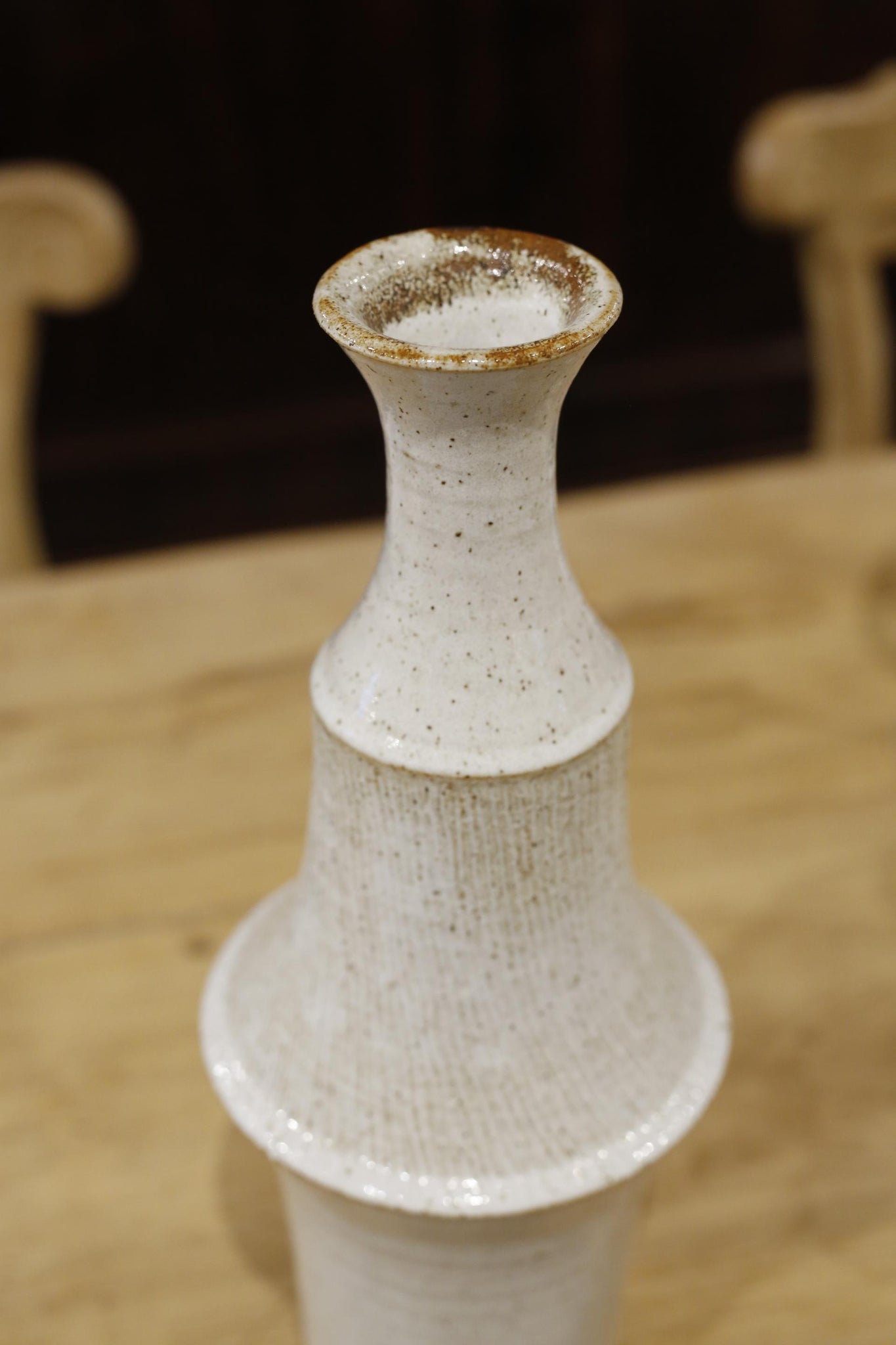 Studio pottery vase- Tall White