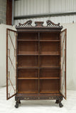 Antique Monumental Georgian glazed library cabinet