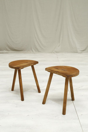 Pair of early 20th century French country stools