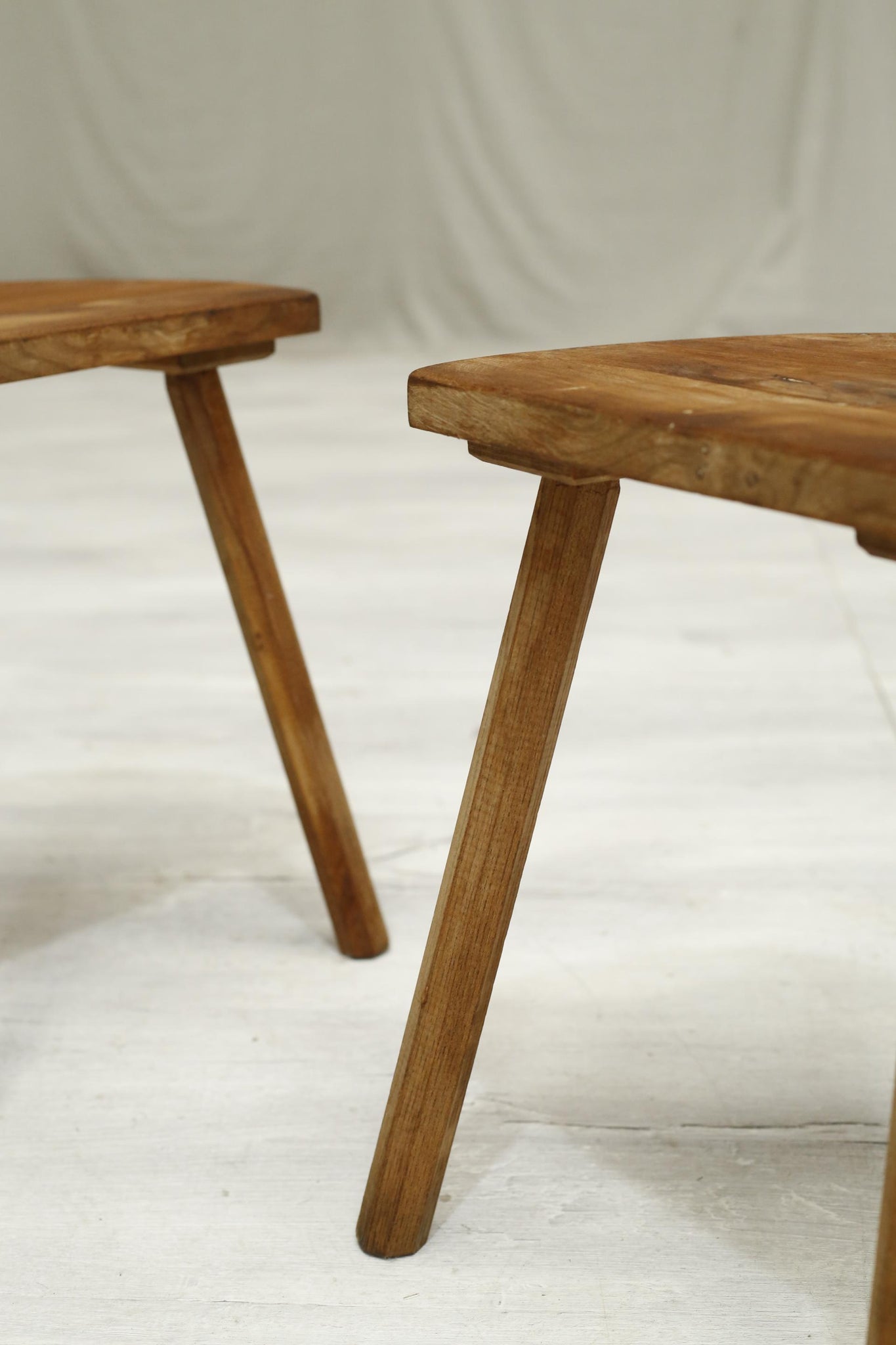 Pair of early 20th century French country stools