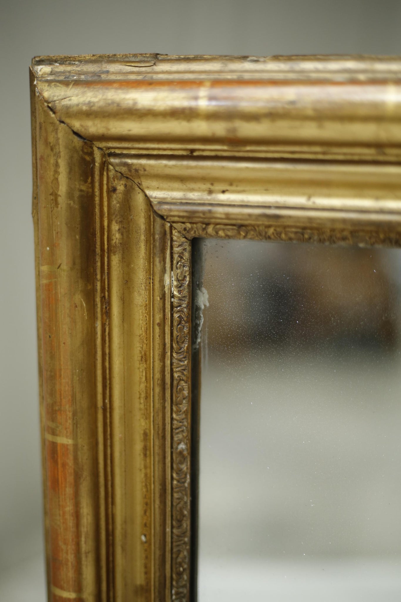 Large Antique 19th century French gilt overmantel mirror