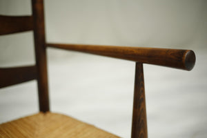 Early 20th century Antique rush seated country bench