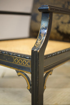 c.1900 Chinoiserie open armchair