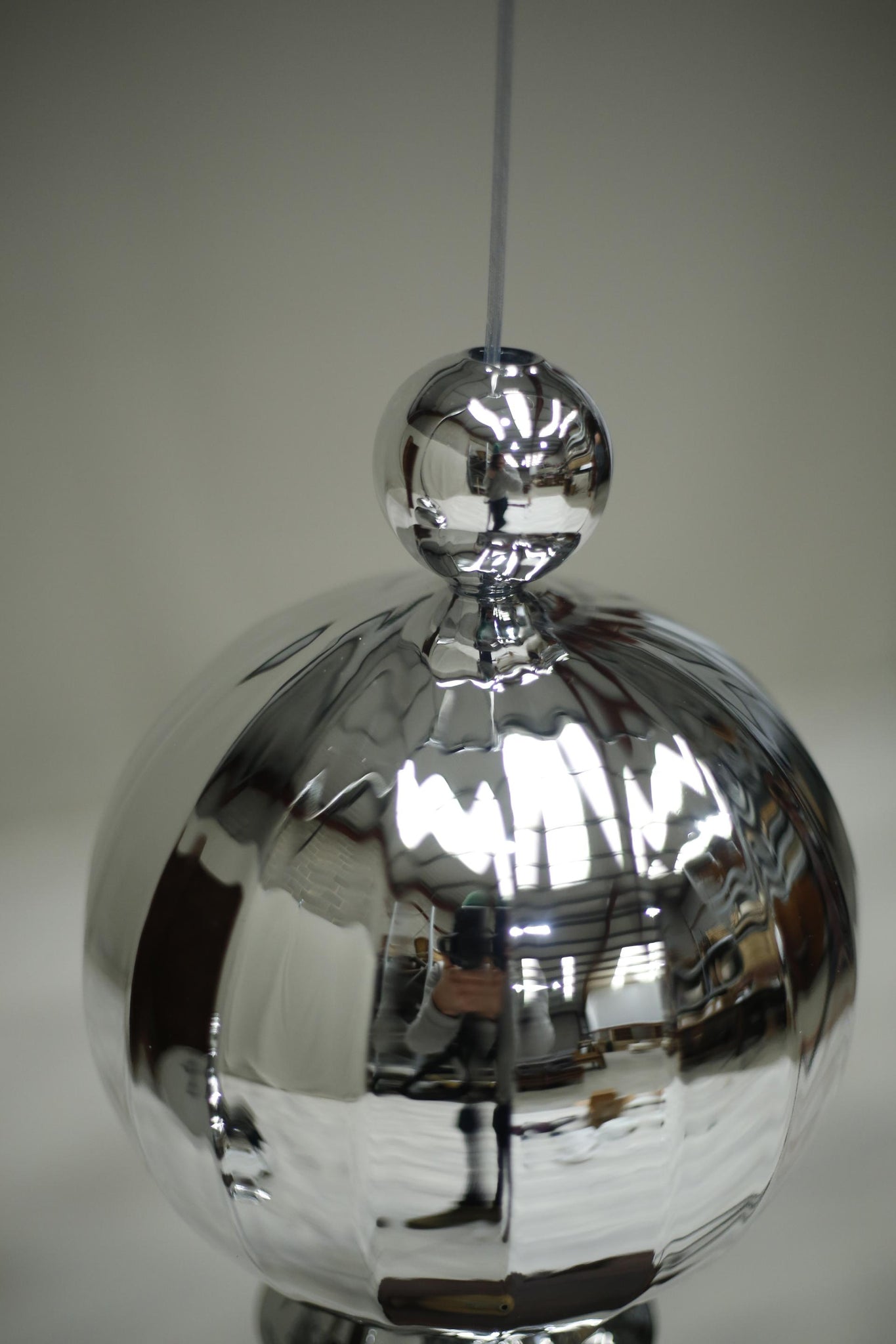 Italian blown glass Witch's ball pendant light