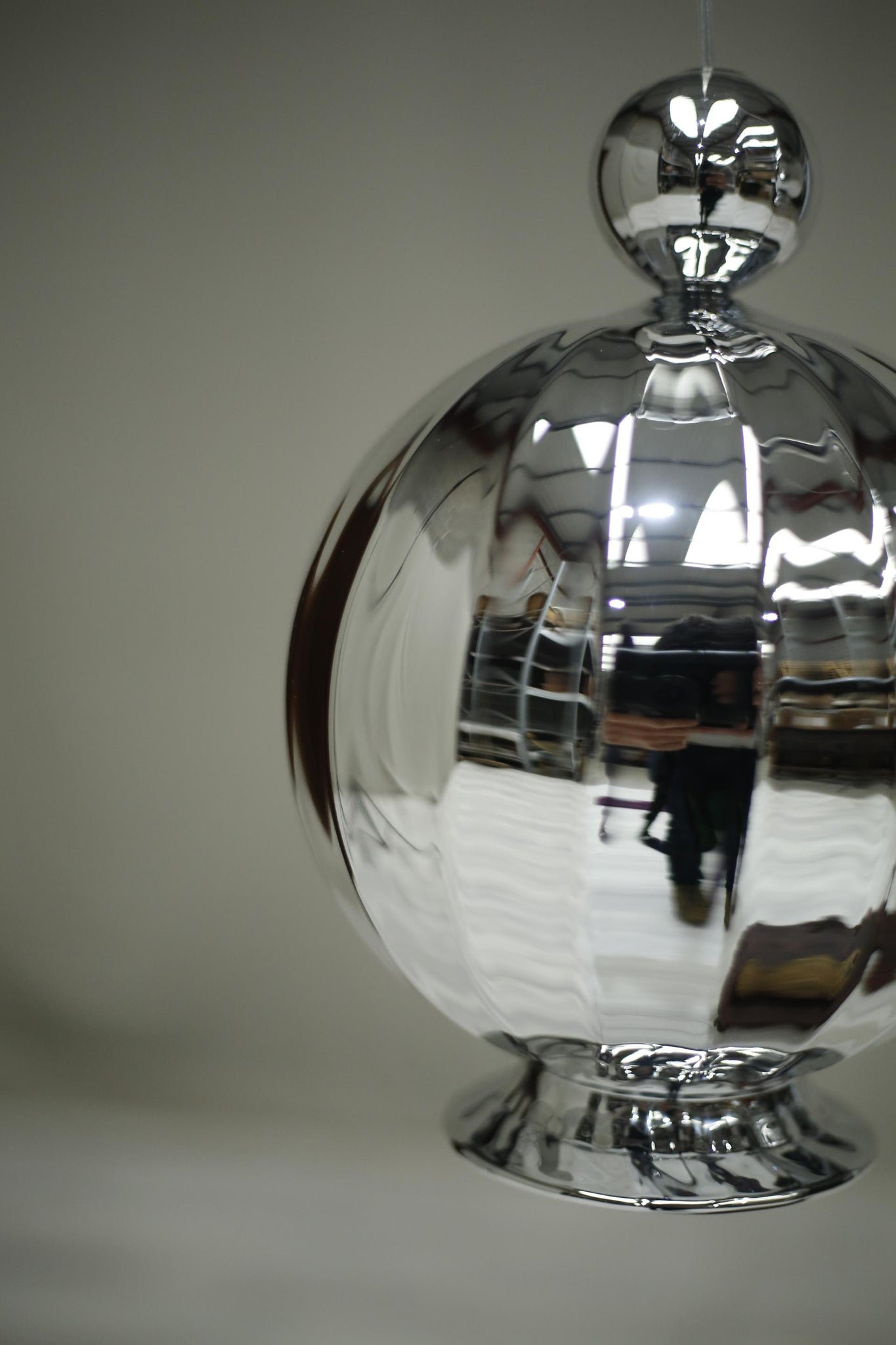 Italian blown glass Witch's ball pendant light