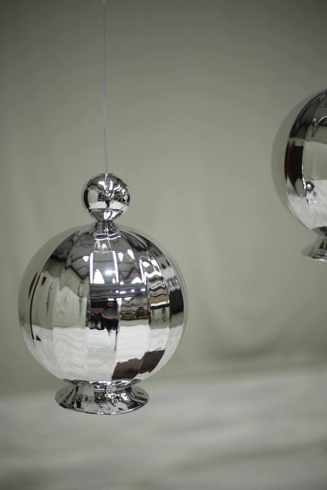 Italian blown glass Witch's ball pendant light