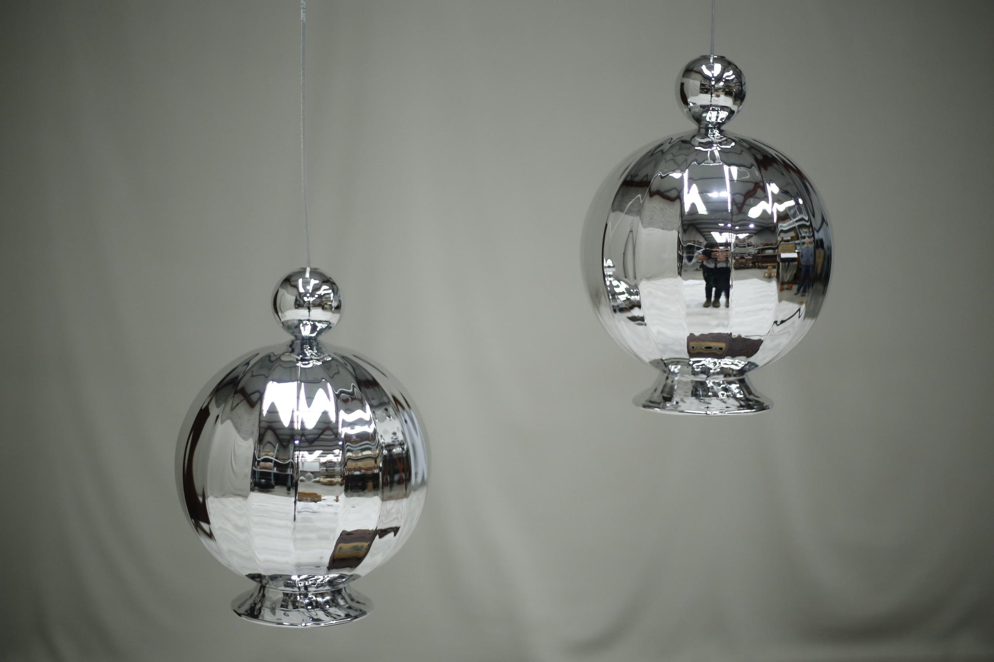 Italian blown glass Witch's ball pendant light